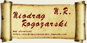 Miodrag Rogožarski vizit kartica